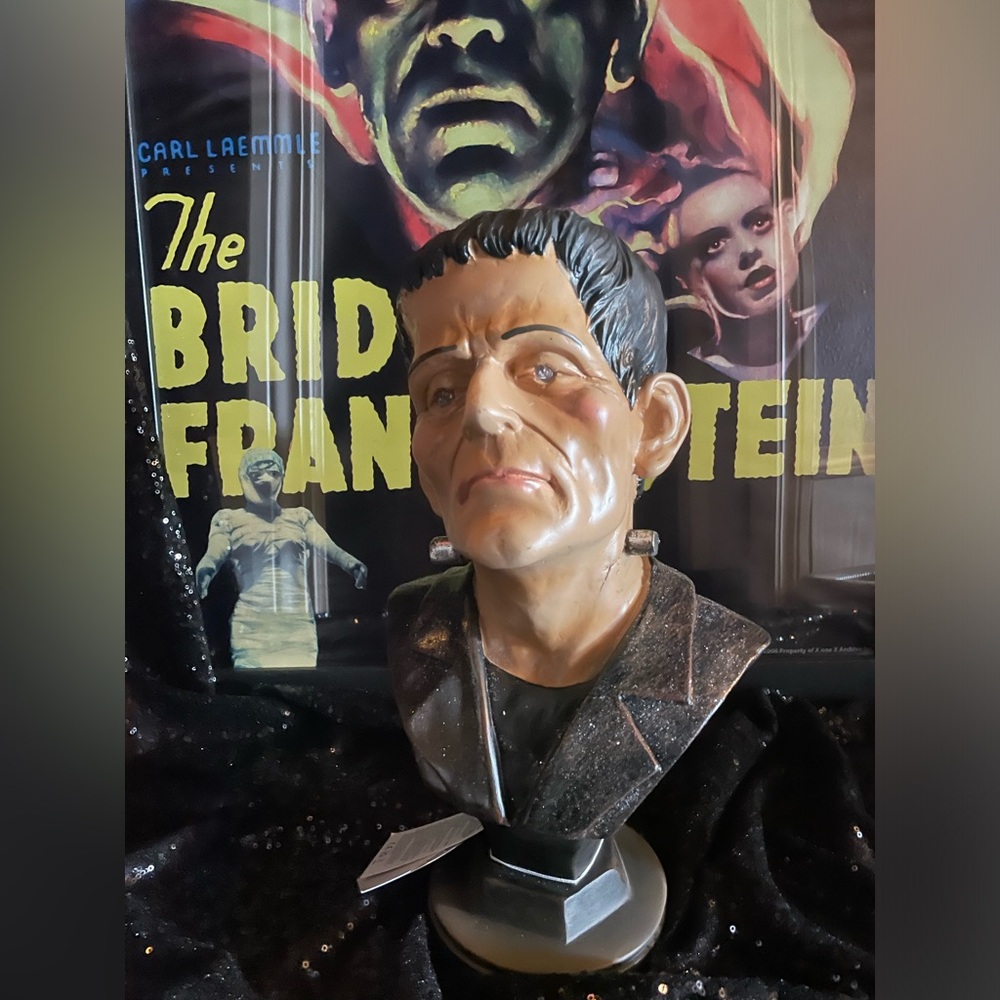 NWT LED Frankenstein Bust Halloween Figure - Picture 3 of 11